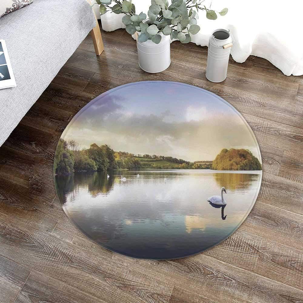 Swans Round Carpet