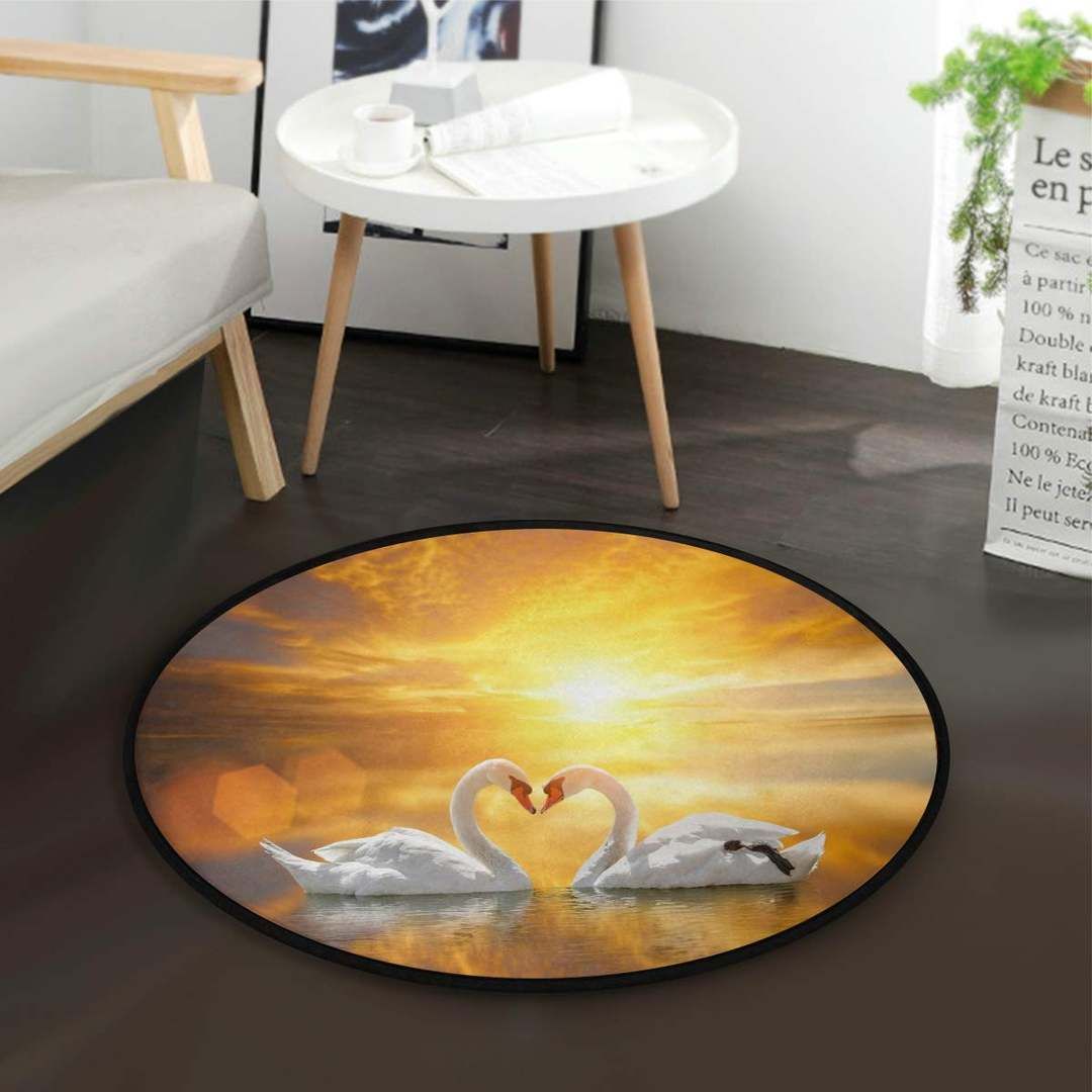 Swans Round Carpet