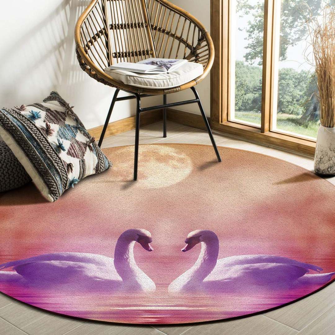 Swans Round Carpet