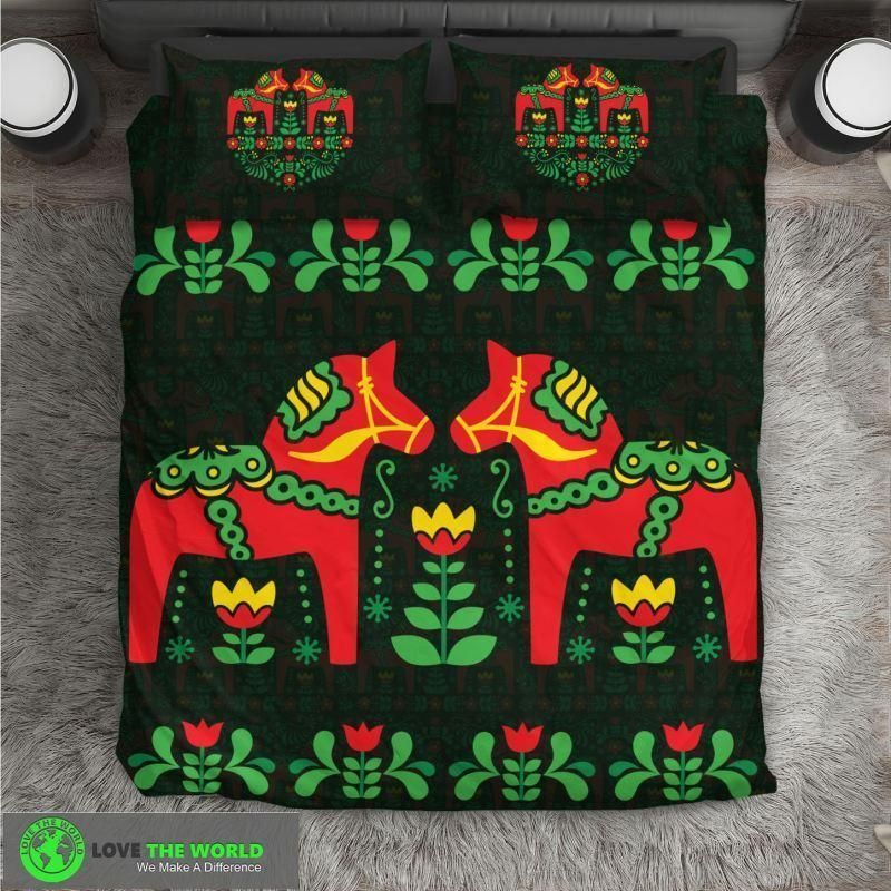 Sweden Dala Horse Bedding Set