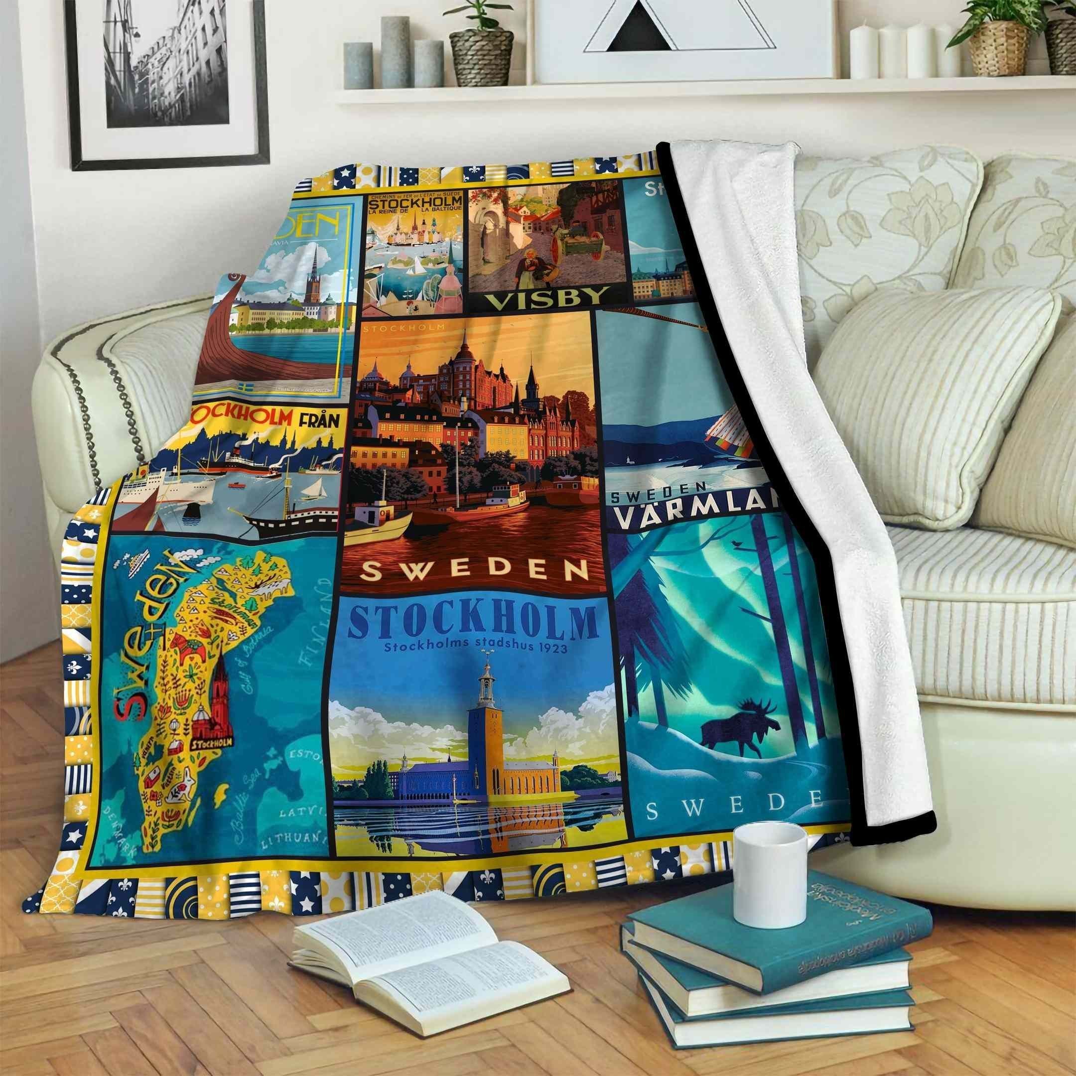Sweden Fleece Blanket