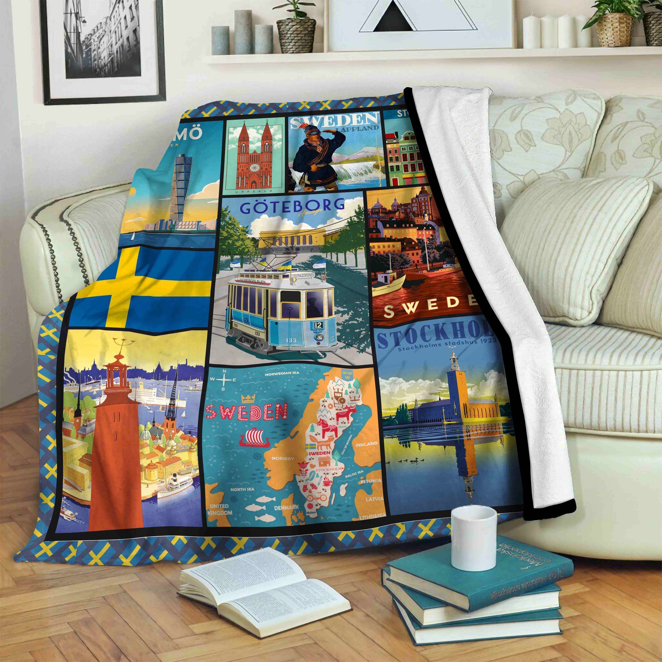 Sweden Fleece Blanket