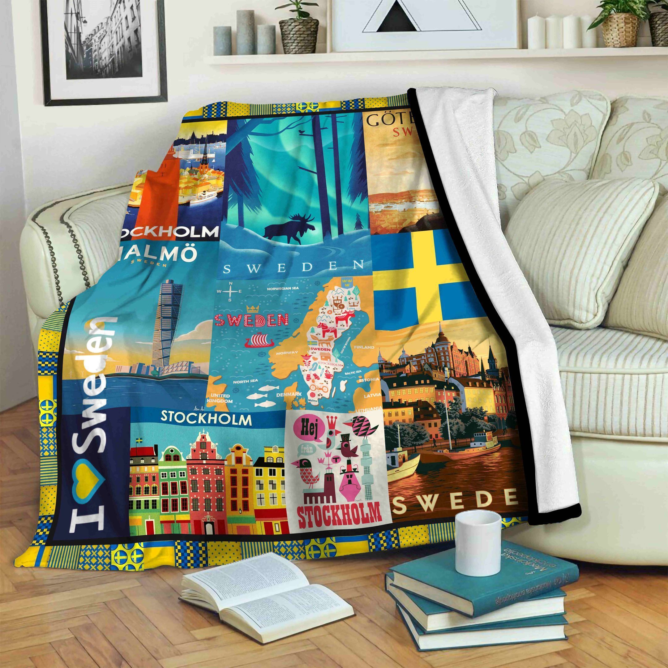 Sweden Fleece Blanket