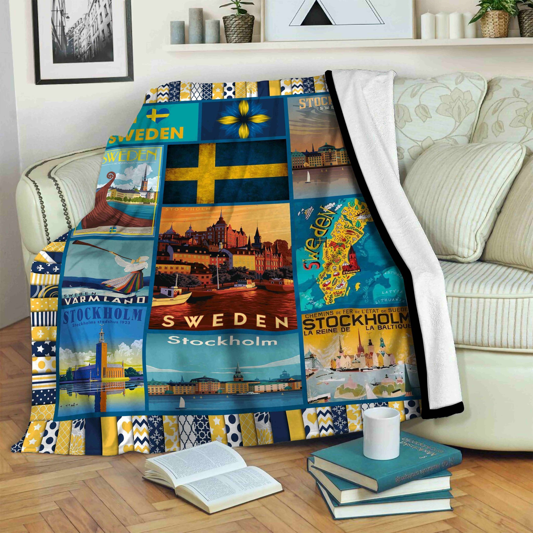 Sweden Fleece Blanket