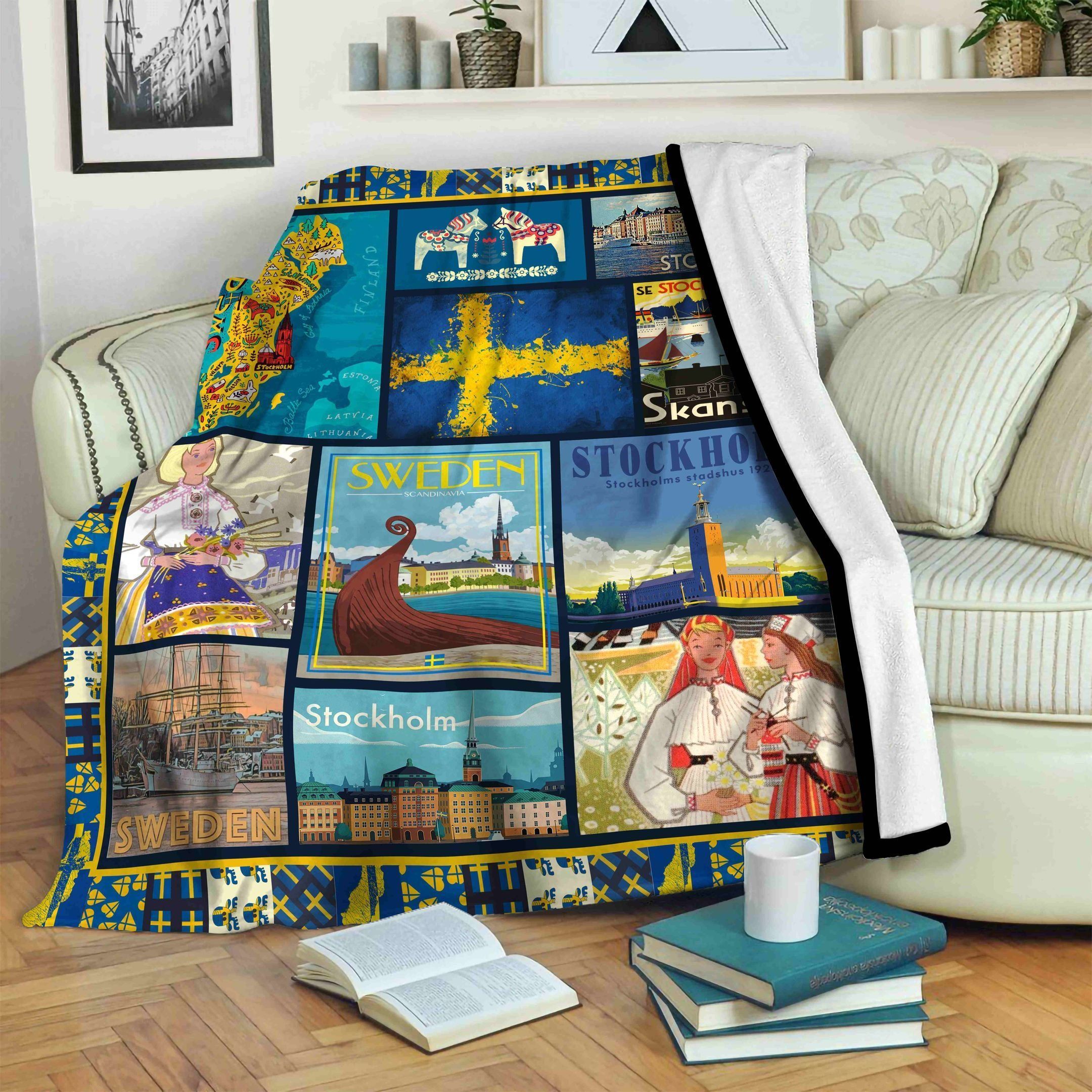 Sweden Fleece Blanket