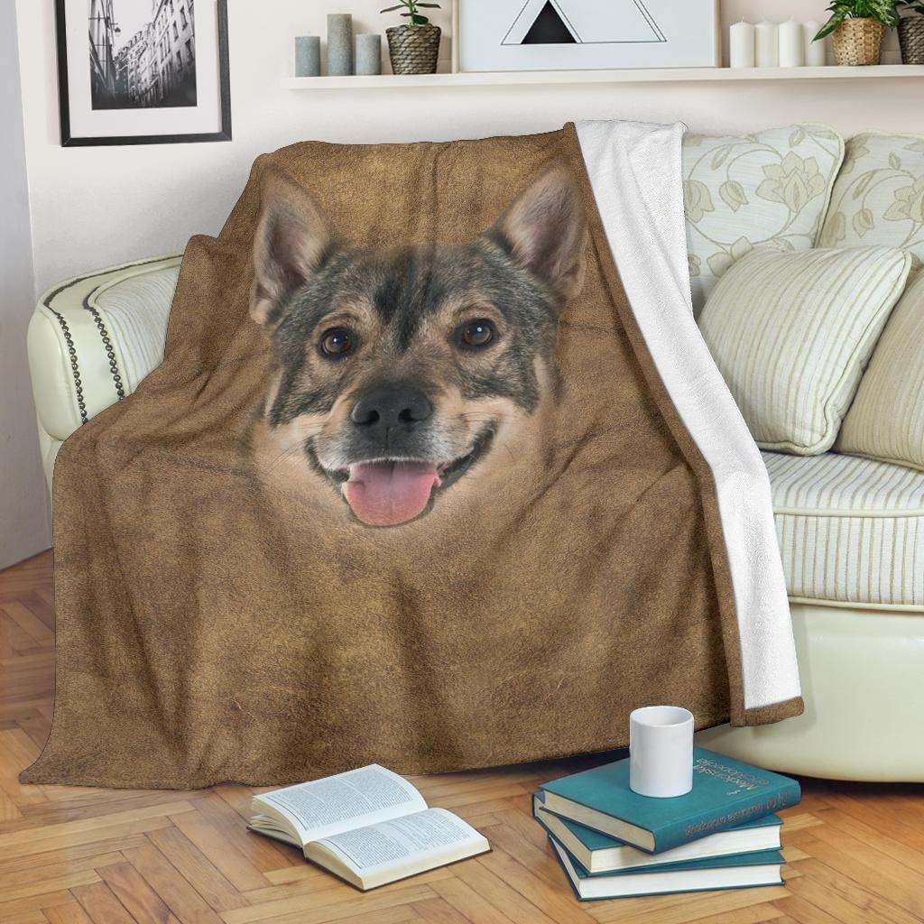 Swedish Vallhund Face Hair Blanket