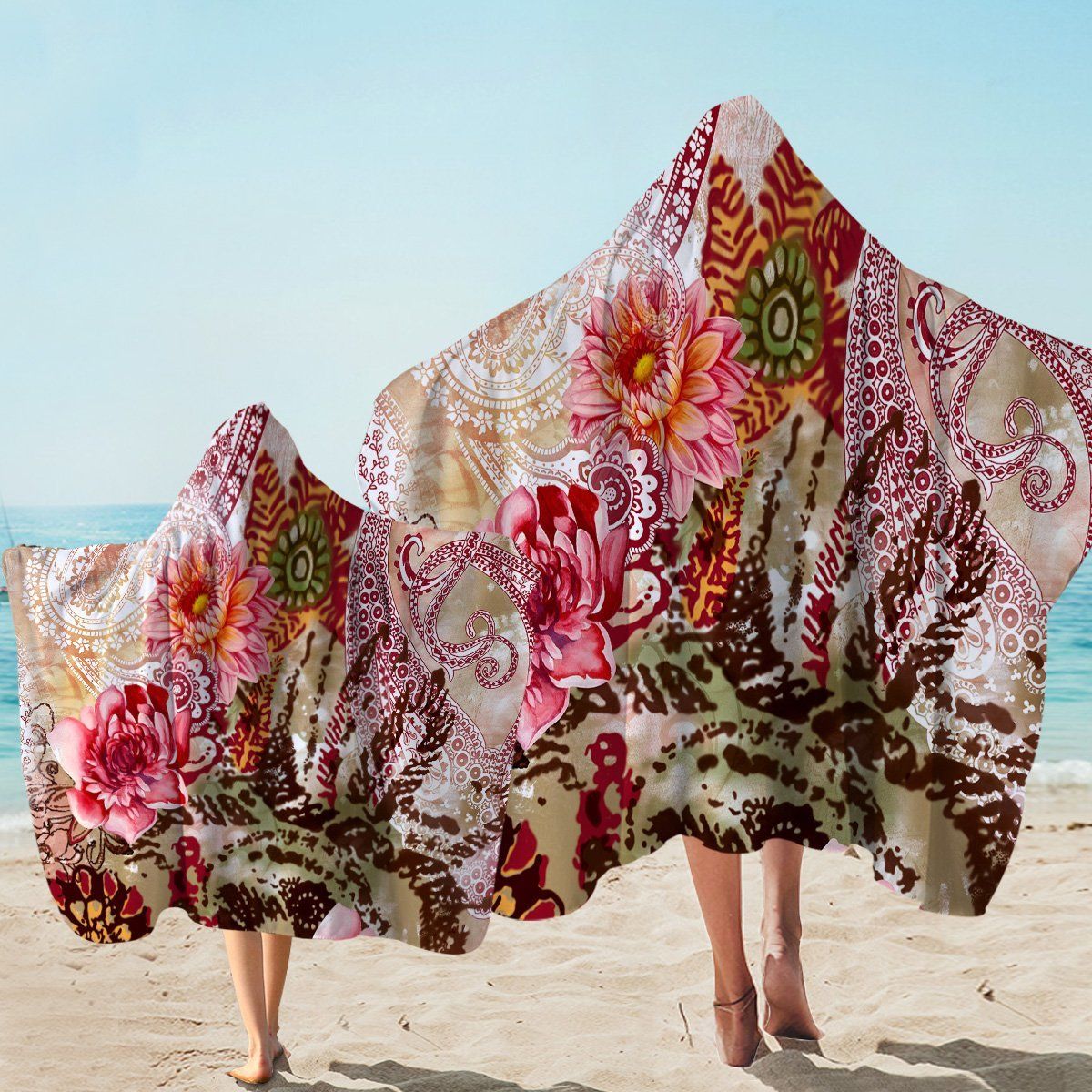 Sweet Cake Decoration Pattern Printed Hooded Towel