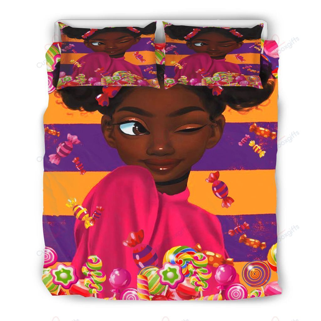 Sweet Candy Little Black Girl Bedding Set