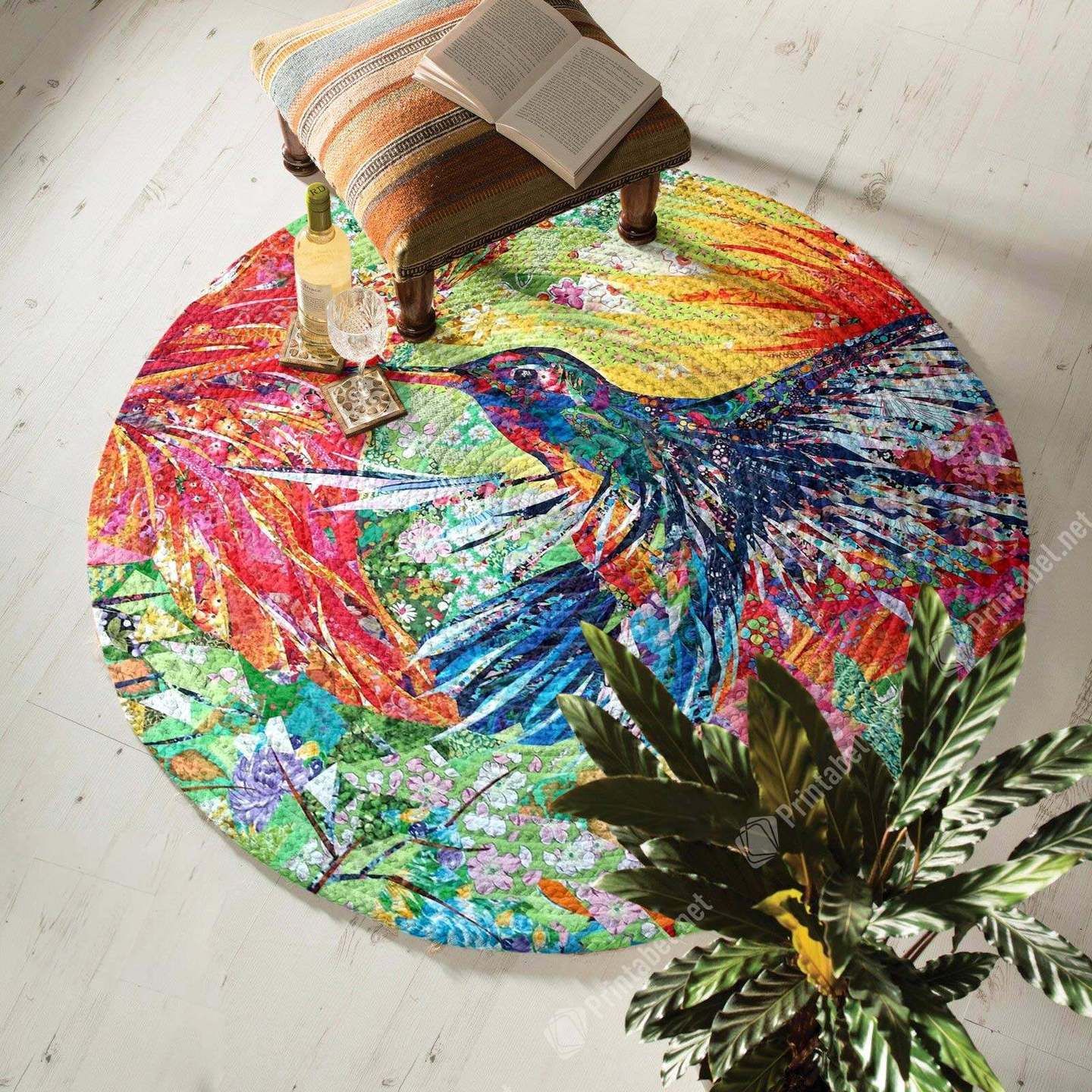 Sweet Flower Round Carpet