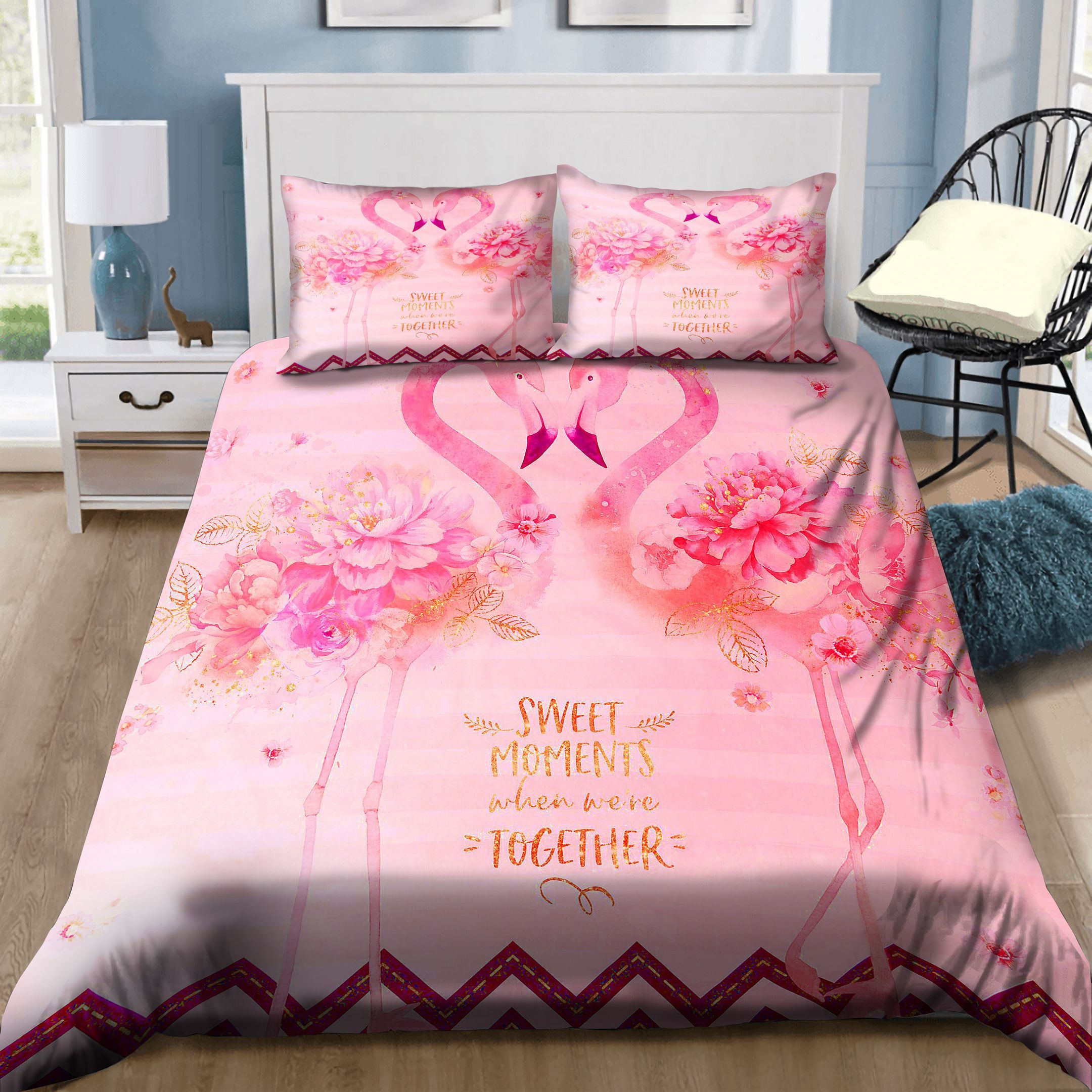 Sweet Moment Flamingo Bedding Set
