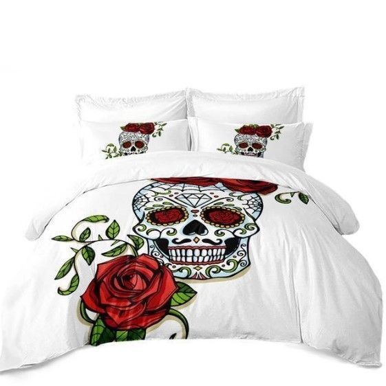 Sweet Sugar Skull Bedding Set