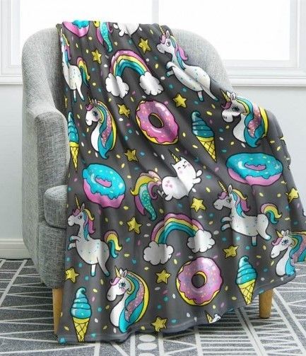 Sweet Unicorn Sherpa Fleece Blanket