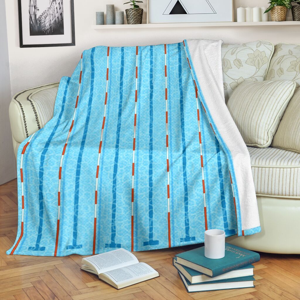 Swimming Pool Blue Fleece Blanket Gift Fleece Blanket