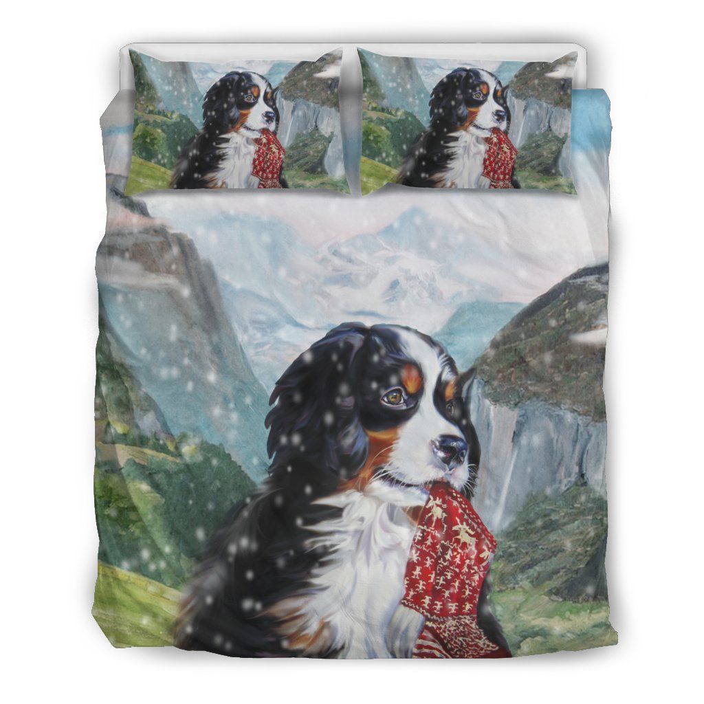Switzerland Bernese Mountain Dog Snowwhite Bedding Set