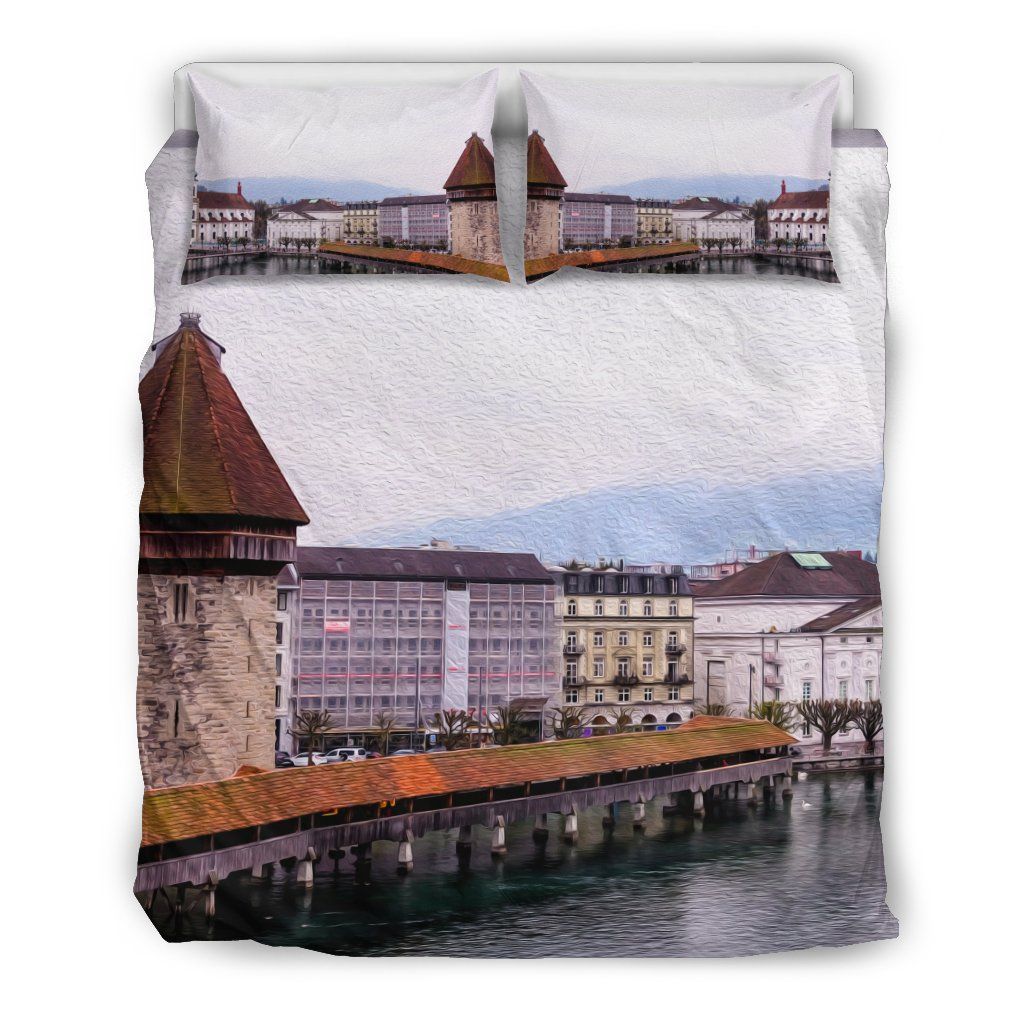 Switzerland Lucerne City Landscape Bedding Set