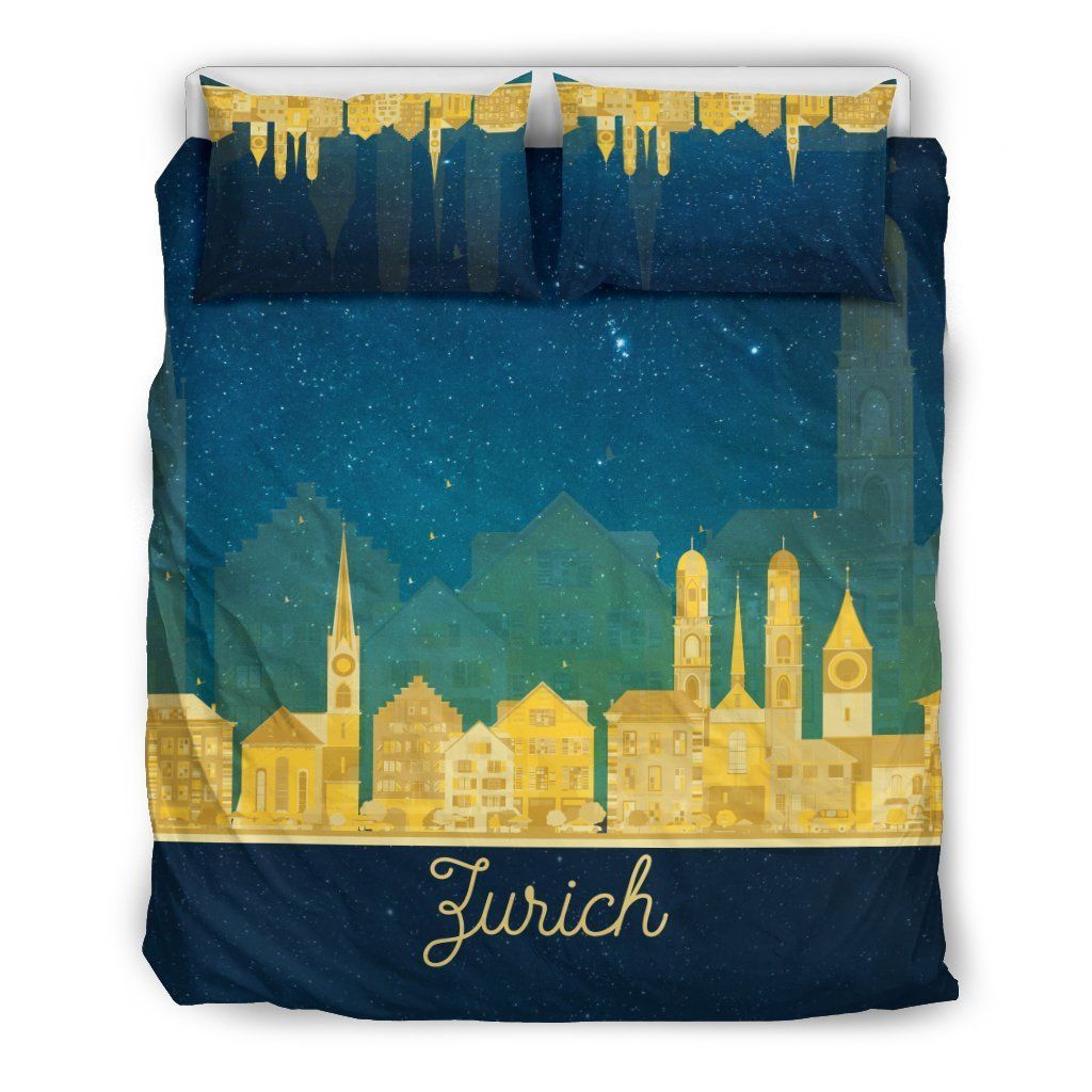 Switzerland Zurich Midnight Bedding Set