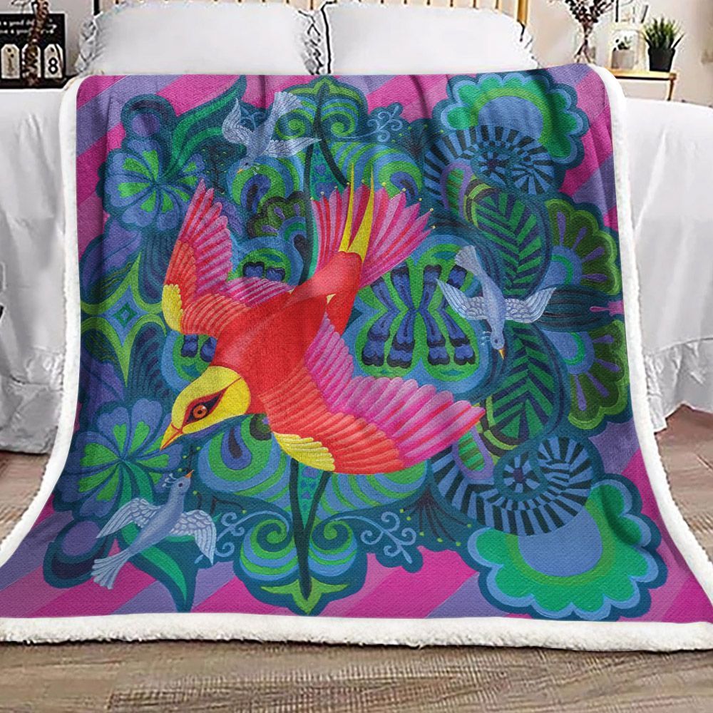 Swooping Bird Sherpa Fleece Blanket