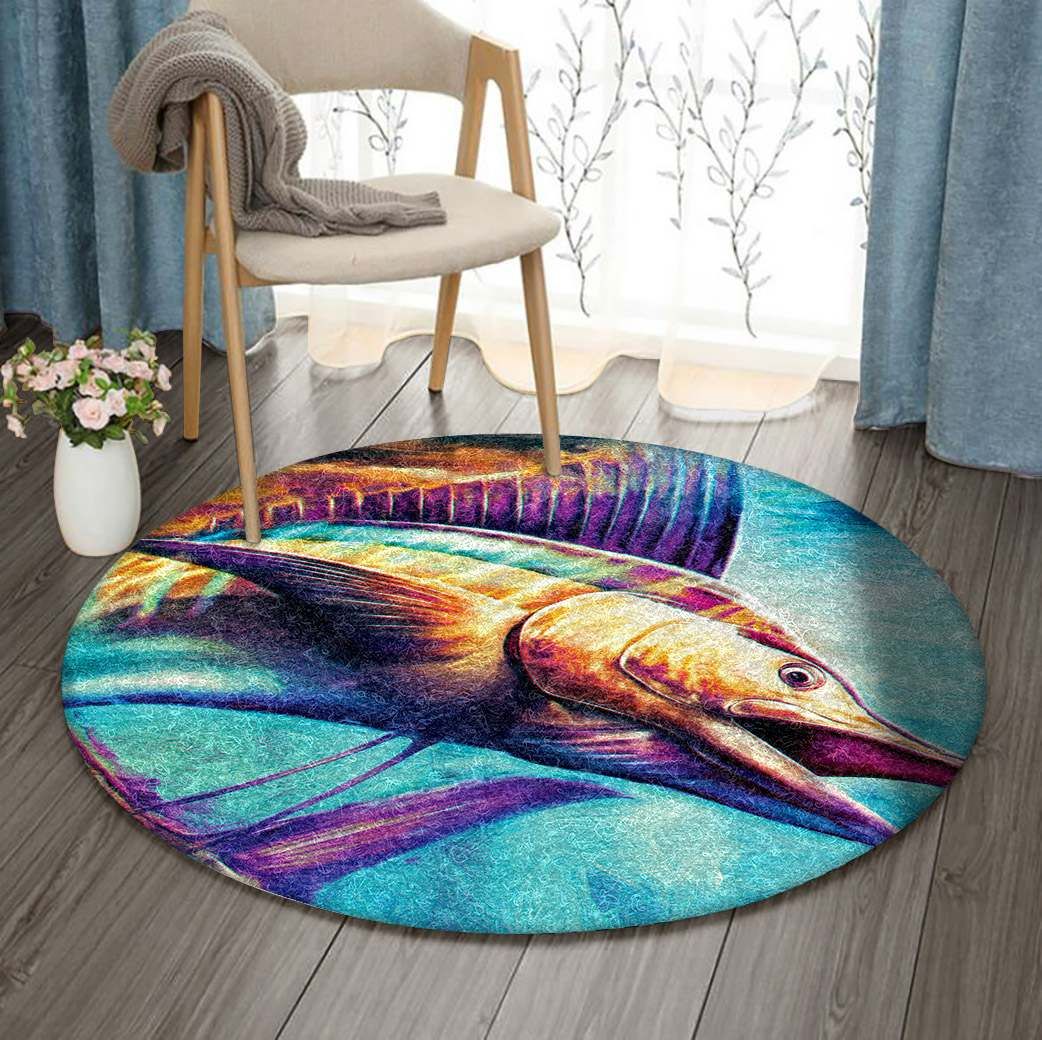 Swordfish Round Carpet