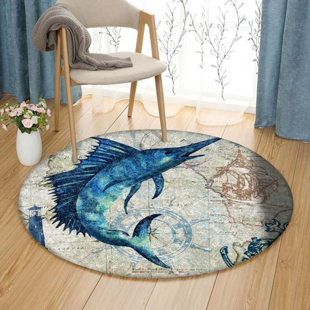 Swordfish Round Carpet
