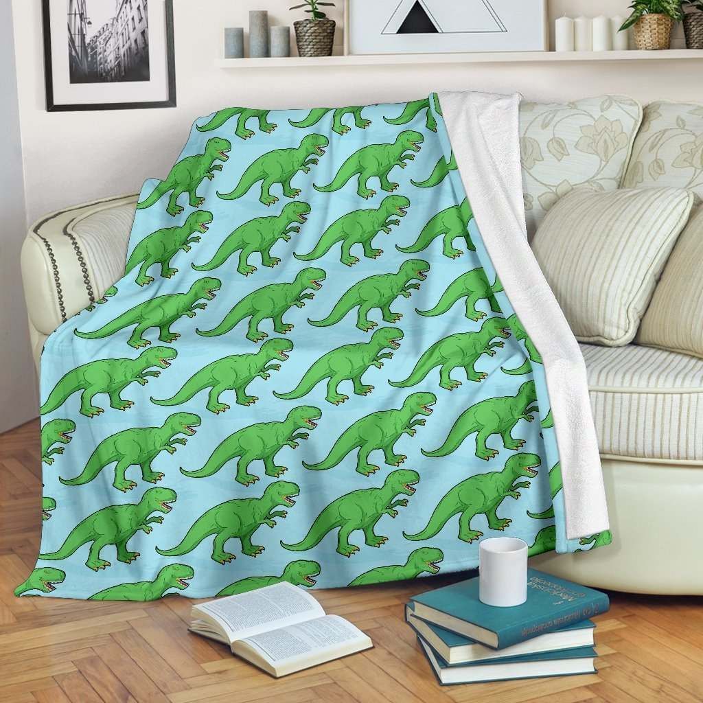 T rex Dinosaur Sherpa Fleece Blanket
