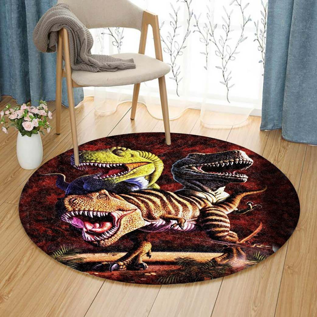 T Rex Dinosaur Round Carpet