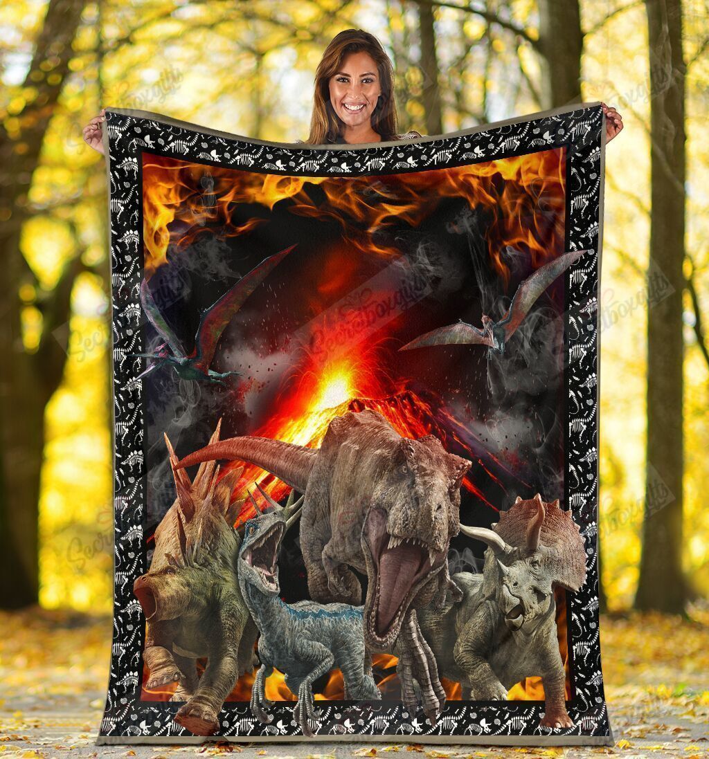 T Rex Tyrannosaurus Dinosaur Dinosaurs Lovers Fleece Blanket