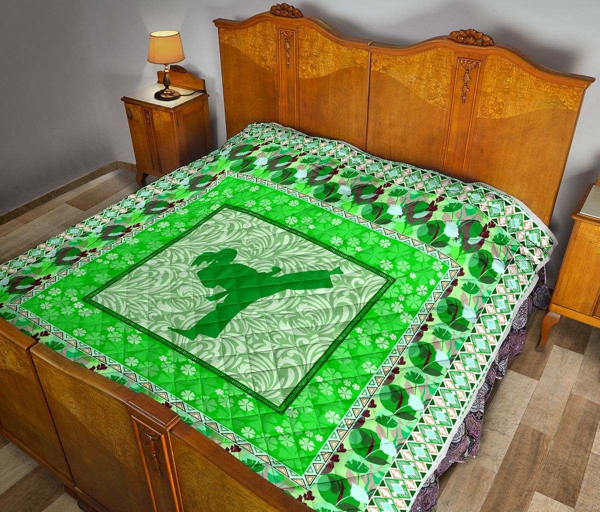 Taekwondo Green Flower Quilt DHC281110931DD