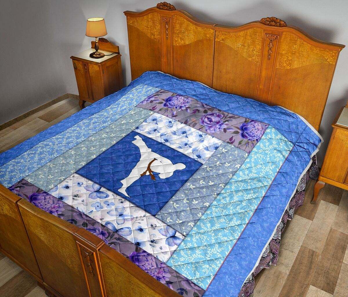TAEKWONDO PATTERN BLOCK Quilt blue KD DHC281111159DD