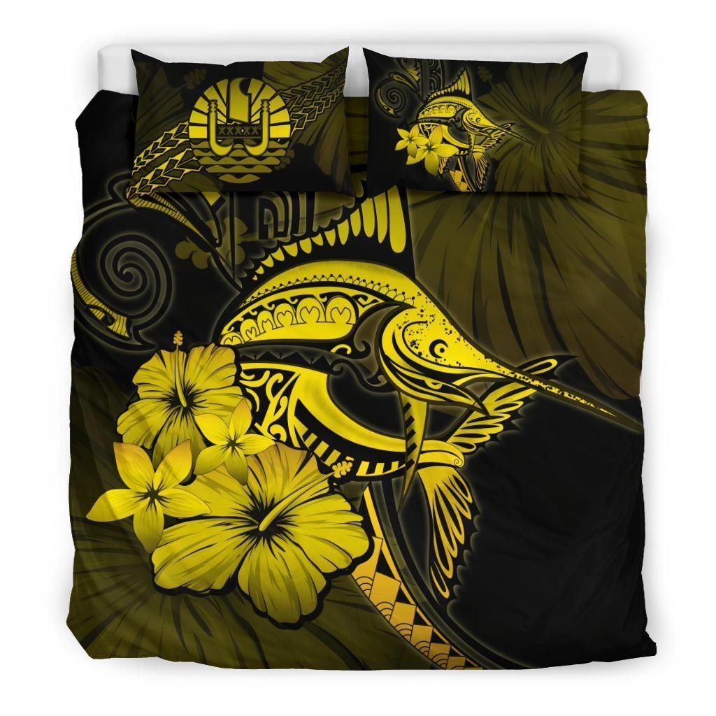 Tahiti Marlin And Hibiscus Bedding Set