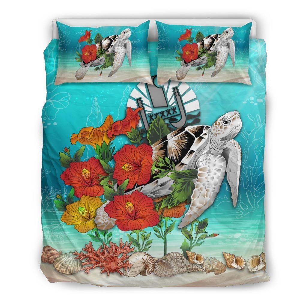 Tahiti Ocean Turtle Hibiscus Bedding Set