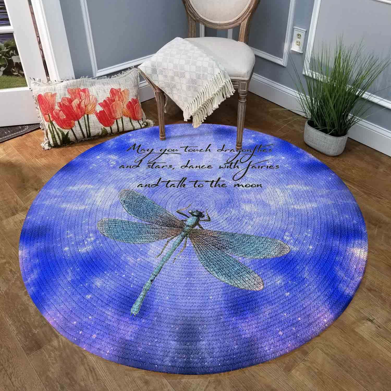 Talk To The Moon Round Carpet