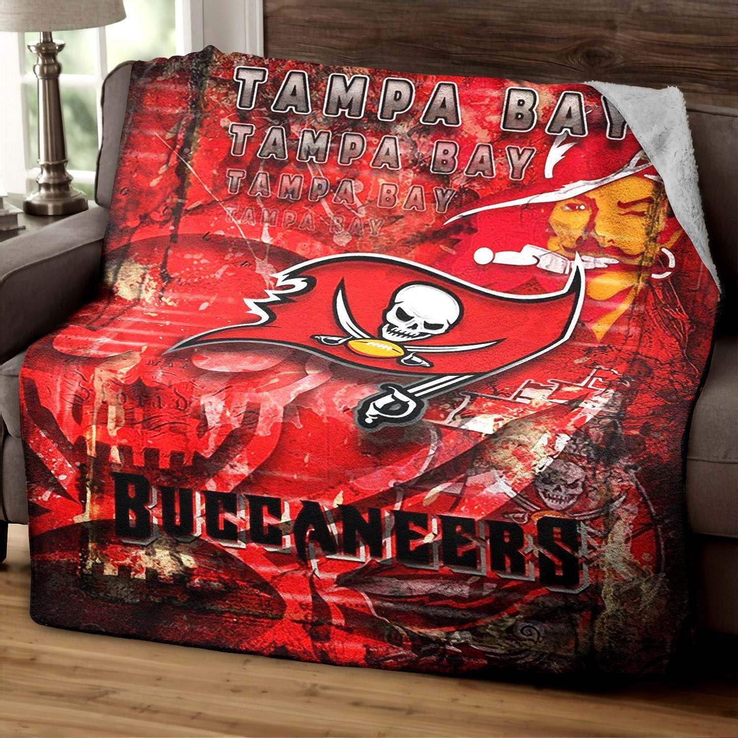 Tampa-Bay-Buccaneers Sherpa Fleece Blanket