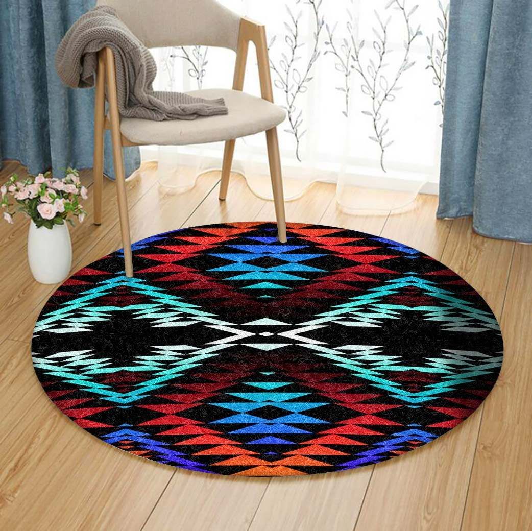 Taos Morning And Midnight Round Carpet