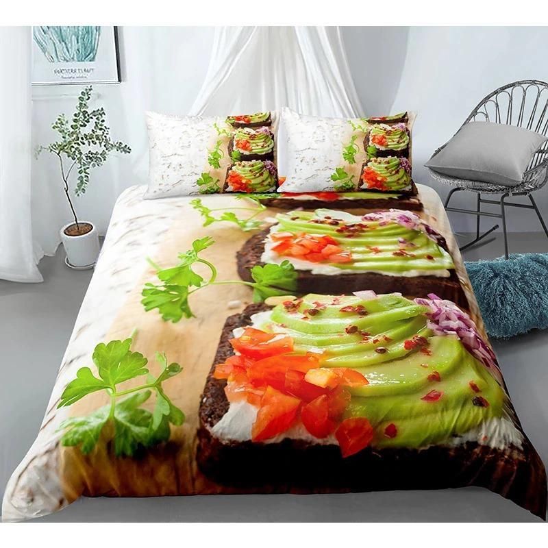 Tasty Brown Bread Healthy Food Bedding Set