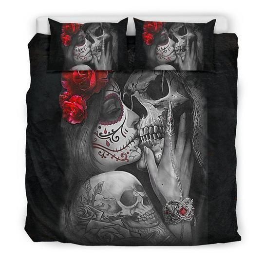 Tattoo Artist Girl Skull Bedding Set