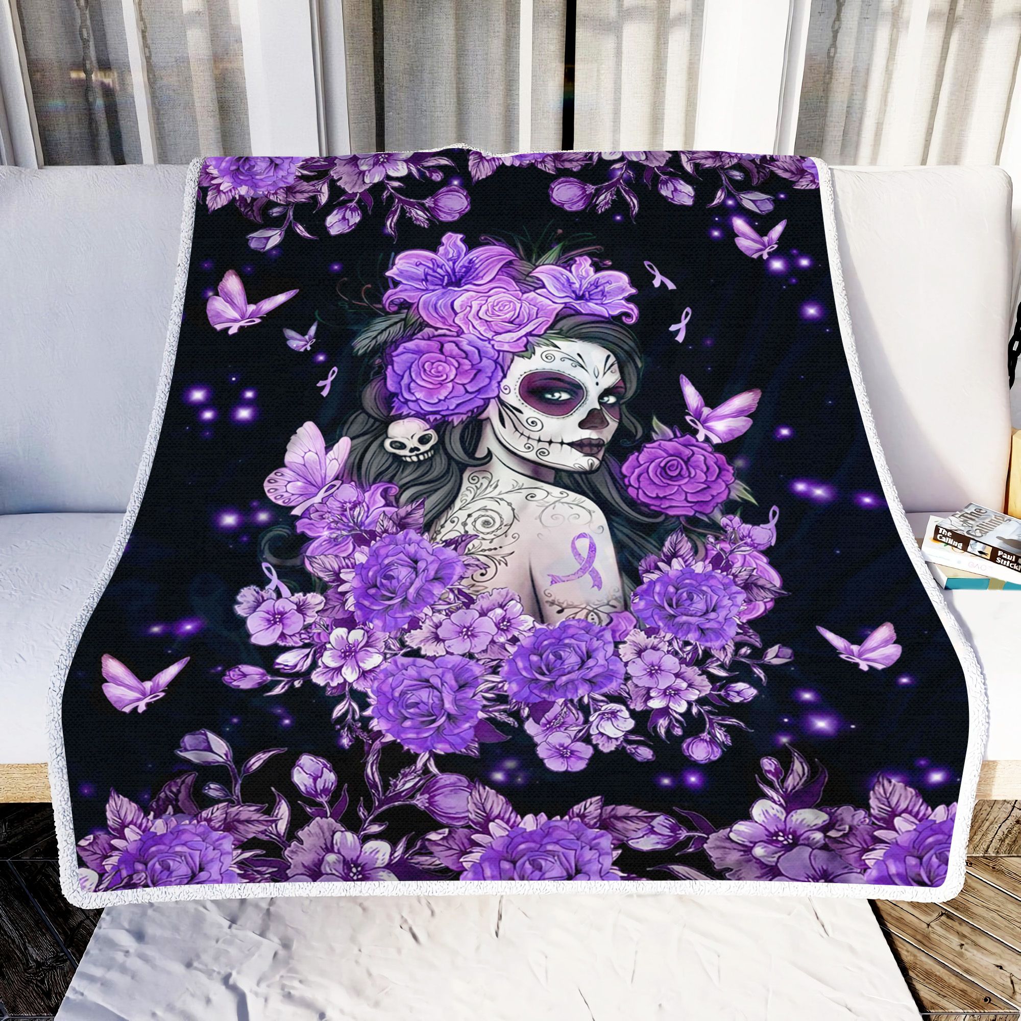 Tattoo Girl Fleece Blanket