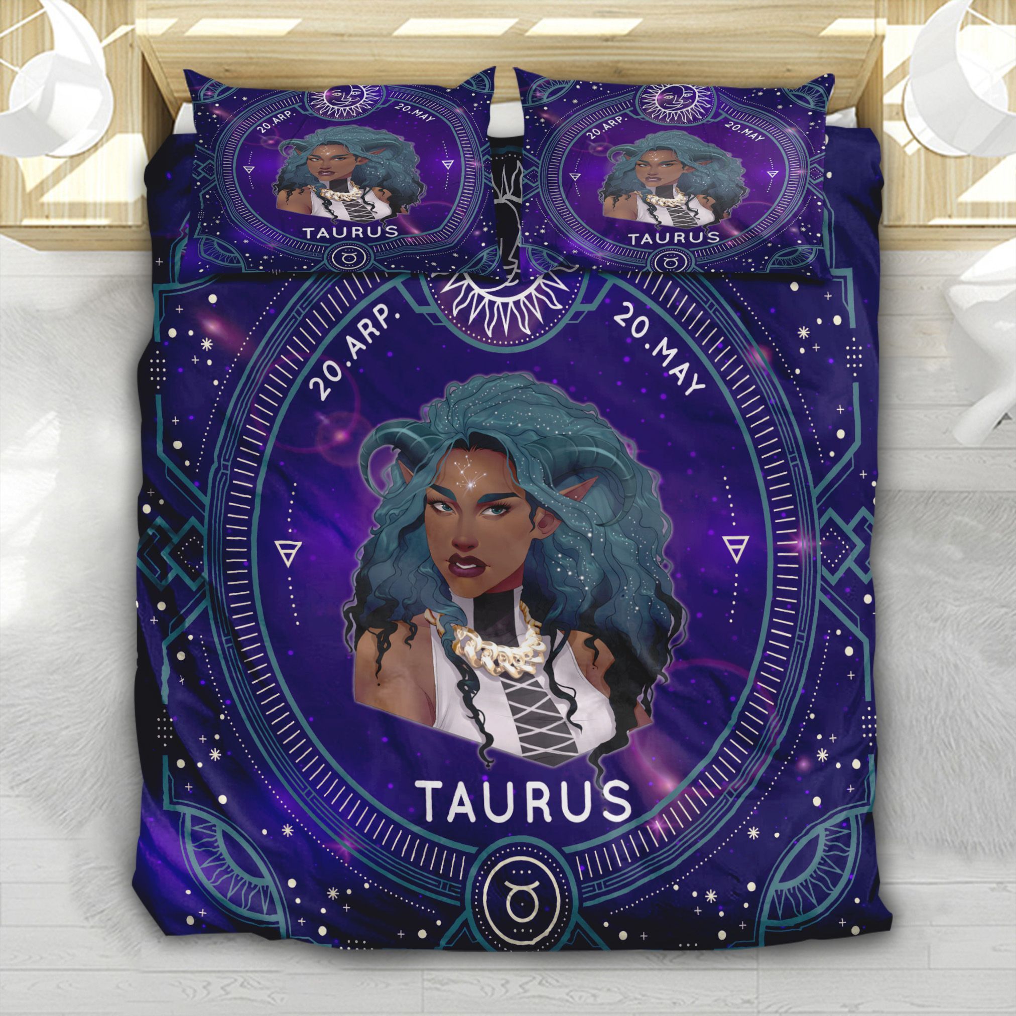 Taurus Black Girl Elf Bedding Set