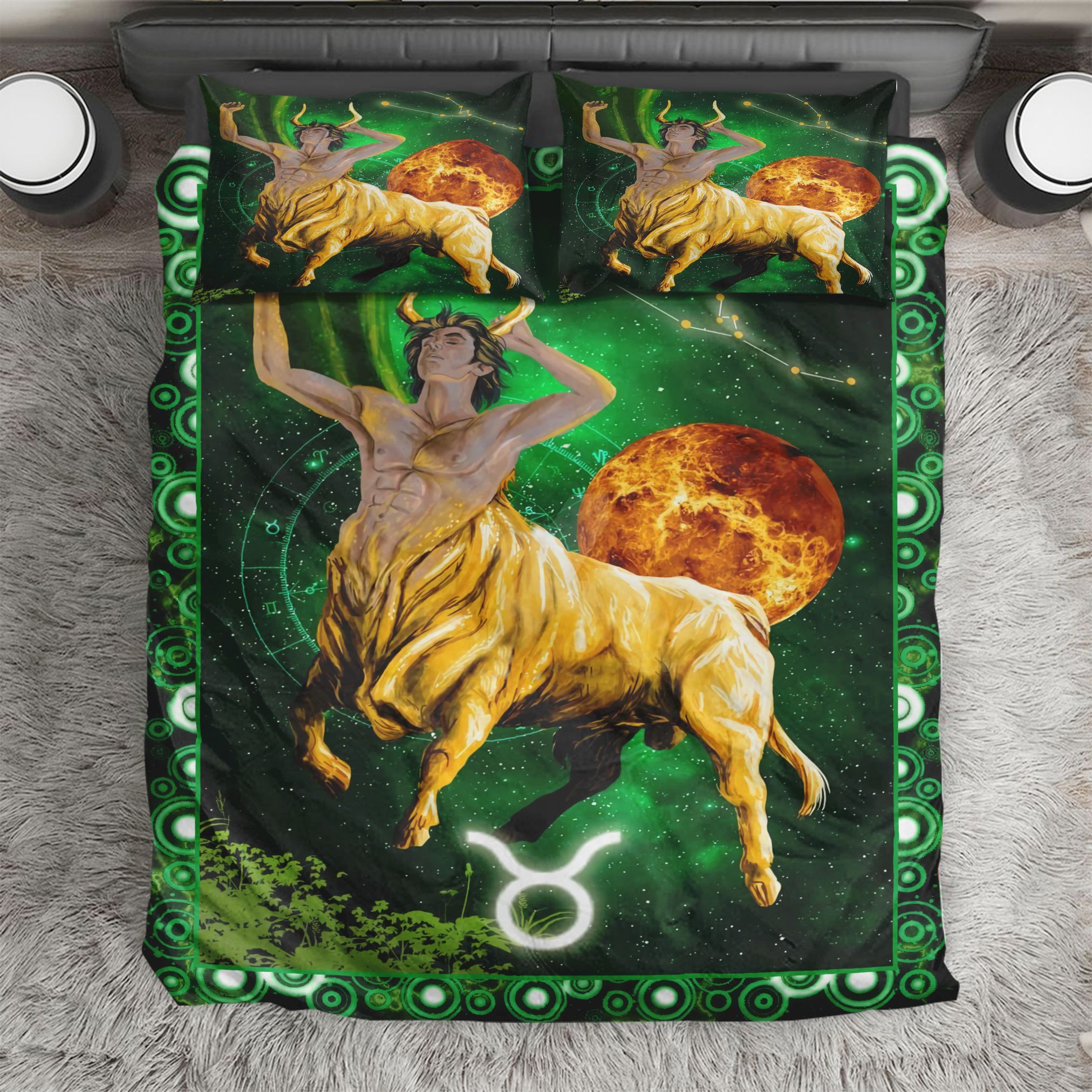 Taurus Zodiac Galaxy Bedding Set