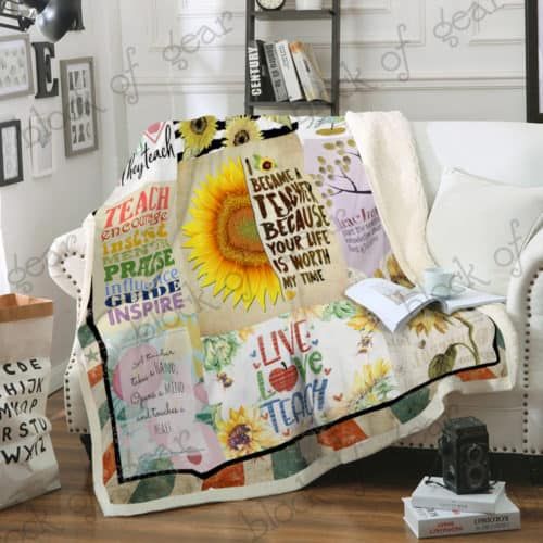 Teacher Sherpa Fleece Blanket