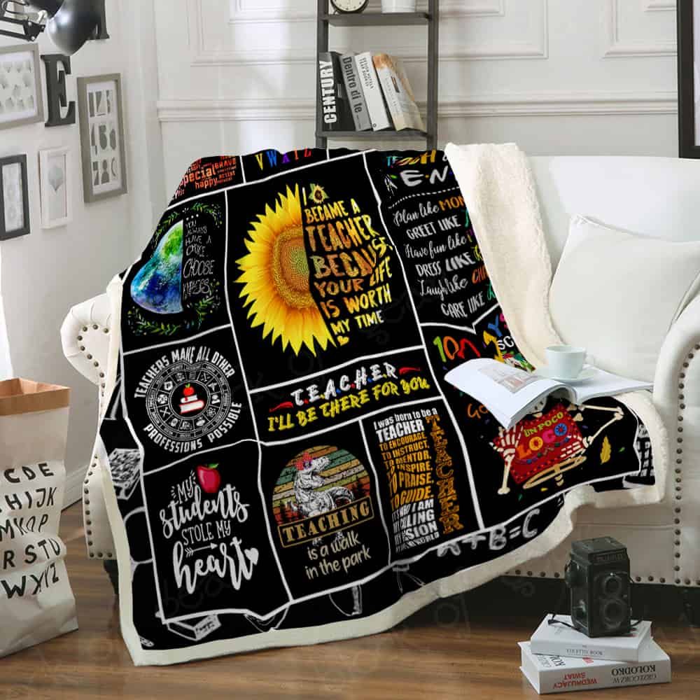Teacher Sherpa Fleece Blanket