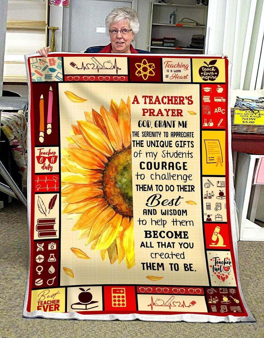 Teacher Sherpa Fleece Blanket