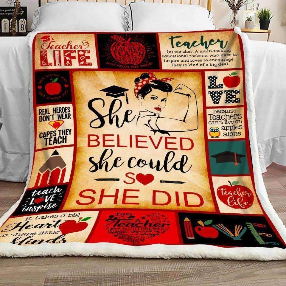 Teacher Sherpa Fleece Blanket