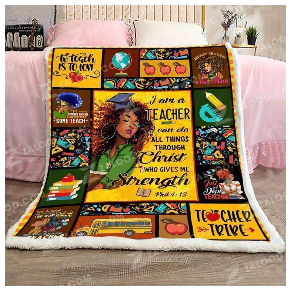 Teacher For Teacher Sherpa Fleece Blanket