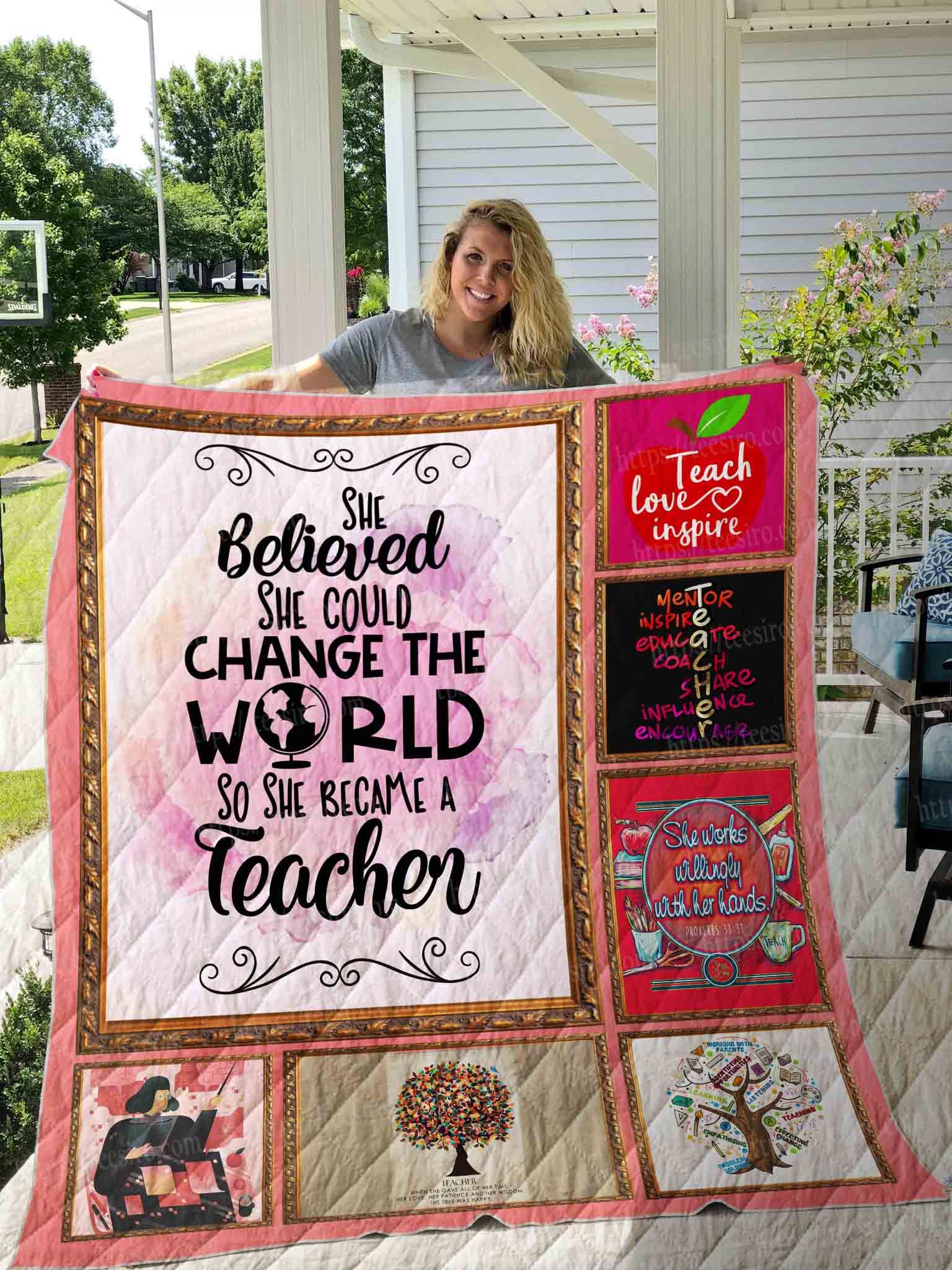 Teacher Girl Quilt Blanket DHC1501406VT