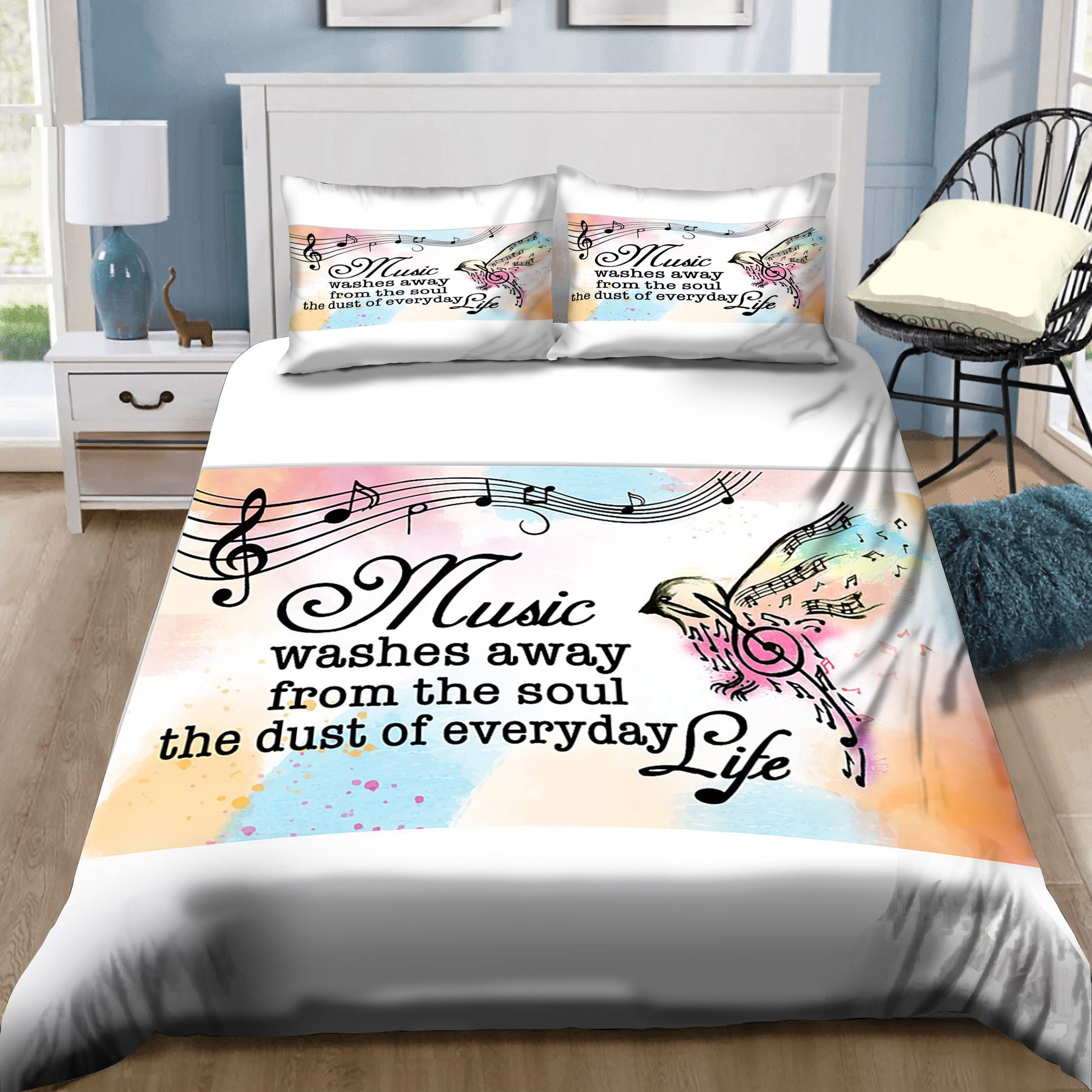 Teacher Music Washes Way From The Soul Bedding Set