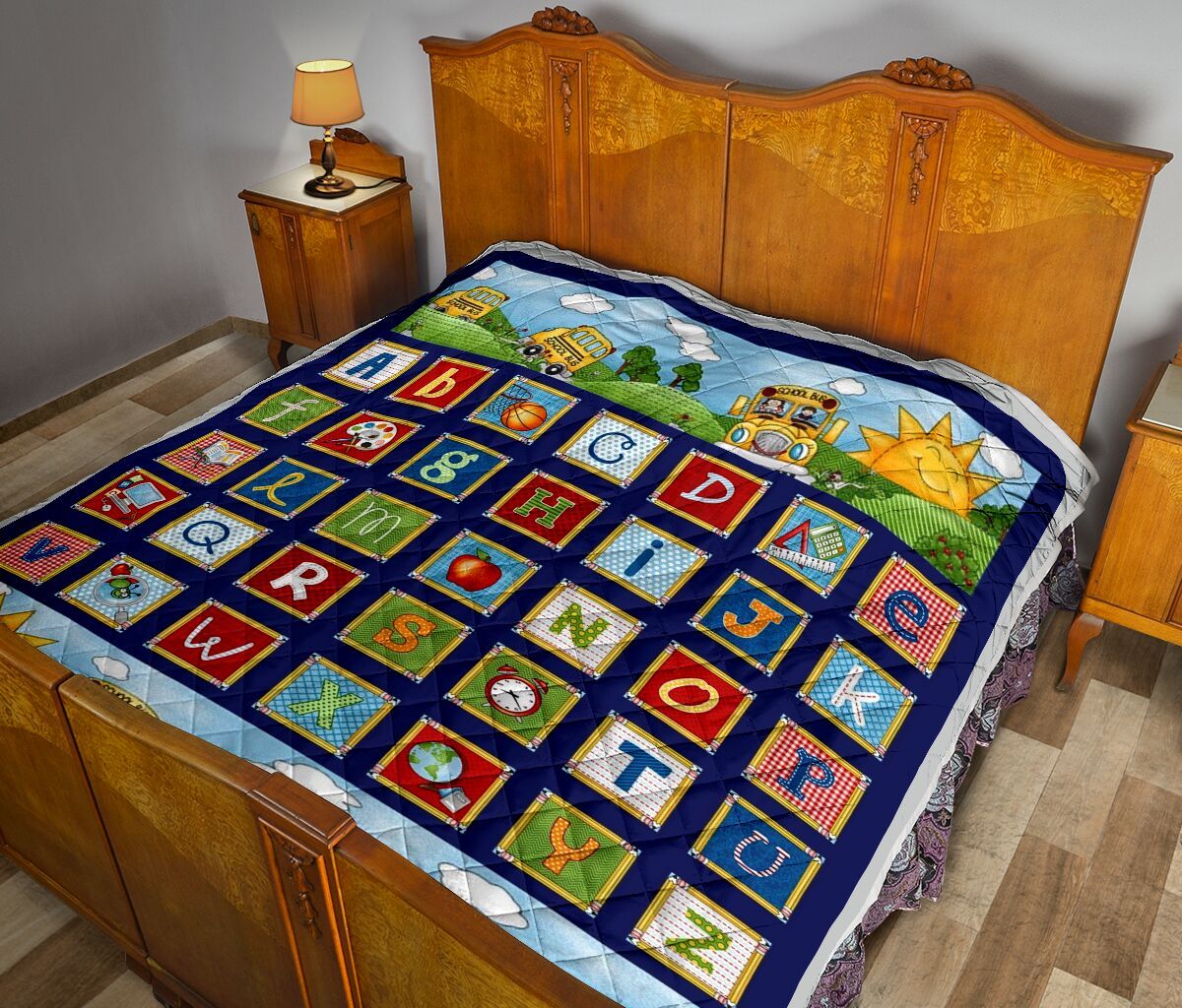 Teacher Pattern Heartbeat Quilt Blanket DHC3112153TD