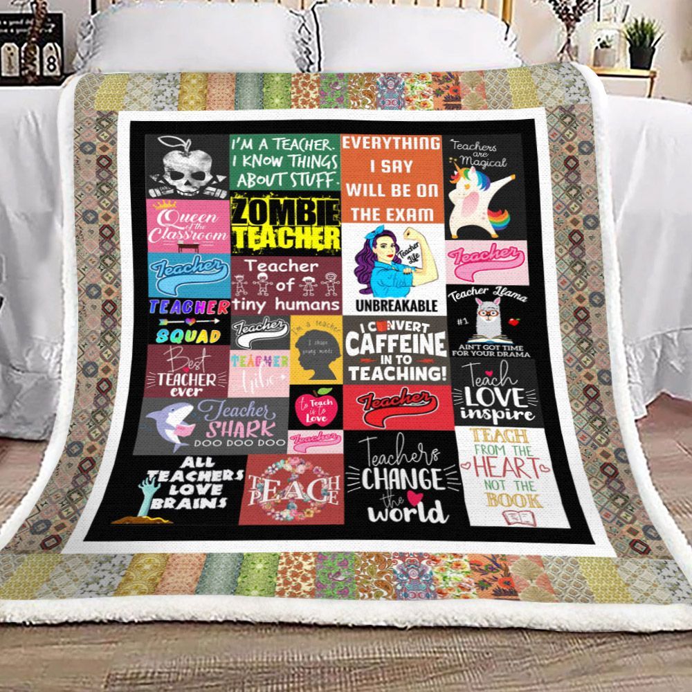 Teacher Sherpa Fleece Blanket