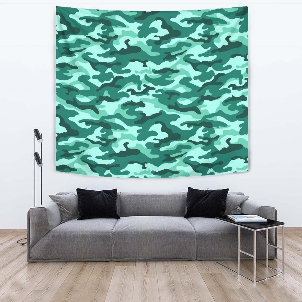 Teal Camouflage CL17100127MDT Tapestry