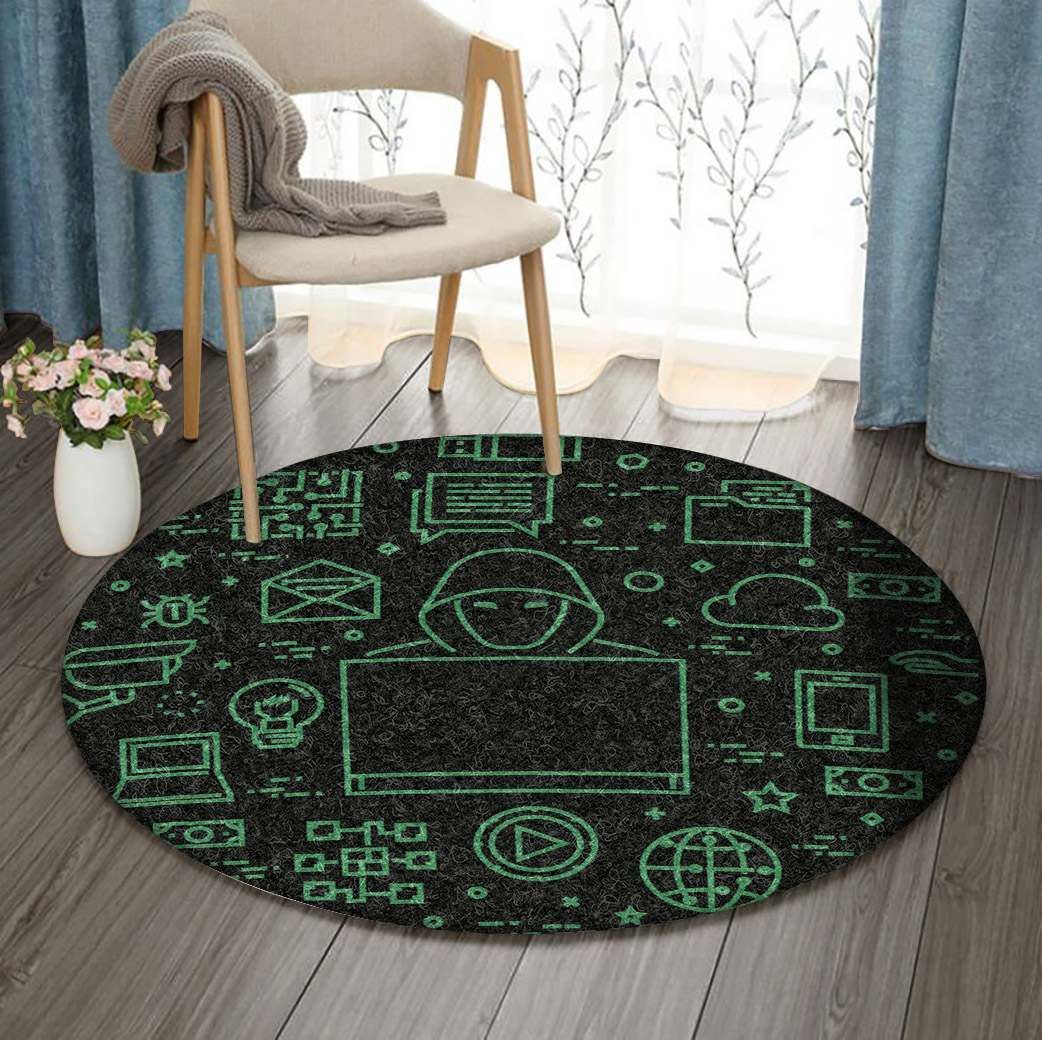 Technological Round Carpet