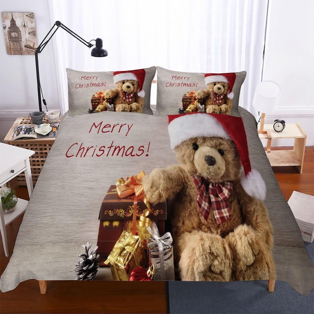 Teddy Dog Christmas Household Bedding Set